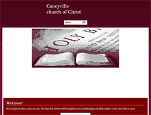 Tablet Screenshot of caneyvillechurchofchrist.com
